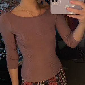 3/4 Sleeve Purple Shirt (xs)